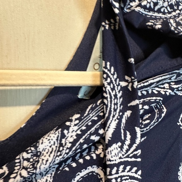 Navy Paisley Jumpsuit - Picture 5 of 9